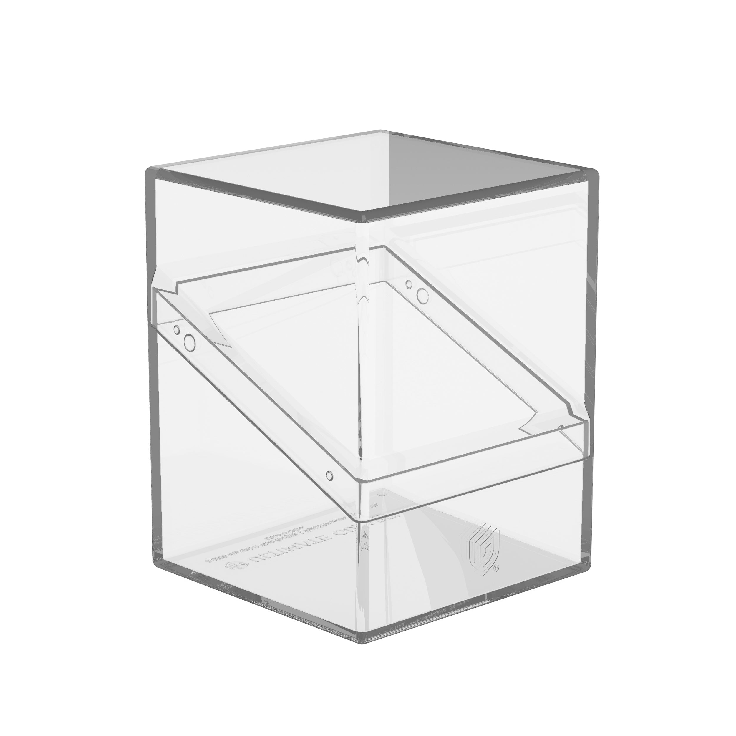 The legend is back in an all new look: with the transparent Boulder 100+ Clear, you'll always know exactly which cards are in your deck box. The Boulder 100+ Clear is a durable and reliable deck box with a secure closure. It can hold up to 100 double-sleeved or 120 single-sleeved cards from all popular trading card games like Magic: The Gathering, Pokemon, Lorcana, One Piece, or Yu-Gi-Oh!