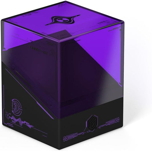The Boulder 100+ is a durable and rigid deck box with a secure closure that can hold up to 100 double-sleeved or 120 single-sleeved cards in Ultimate Guard Sleeves. Both the completely transparent top of the Boulder and the solid bottom part are printed with officially licensed art from Magic: The Gathering's upcoming set "Edge of Eternities".