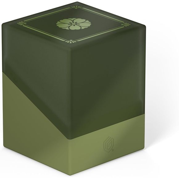 The third part of Ultimate Guard’s “Katana: The Shogun’s Journey” series includes four Boulder 100+ deck boxes along with a matching Arkhive 400+ mass storage box. The four Boulders — in the designs Soushin (Blue), Kousei (Red), Kouyo (Brown), and Suirei (Green) — fit perfectly into the breathtaking wood-art inspired Arkhive 400+ (available for purchase separately).