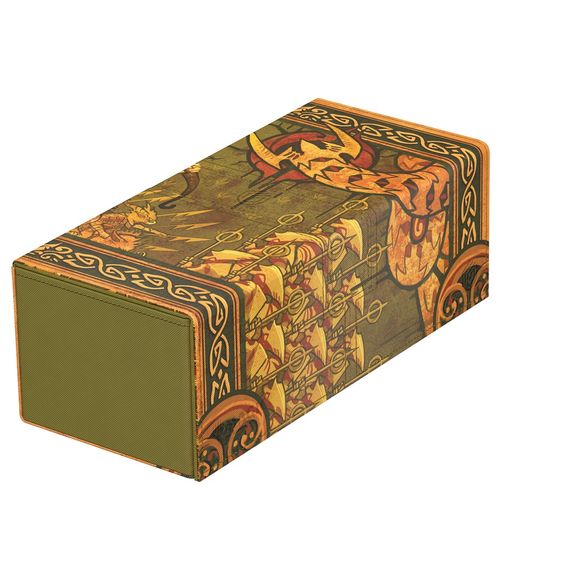 Ultimate Guard's Twin Flip'n'Tray 266+ Xenoskin is a premium MTG deck box featuring two independently accessible compartments for 133 double-sleeved cards (in Ultimate Guard sleeves*) each, plus an additional removable tray for dice and accessories. Perfect for Magic's Commander/EDH format, the Twin Flip'n'Tray is printed with officially licensed artwork from Magic: The Gathering's “Lorwyn Eclipsed” set and offers extra space for additional cards and tokens. The deck box's durable Xenoskin material, high-qu