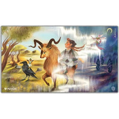 The 61x35cm playmat protects cards and sleeves while playing and improves the gaming experience thanks to its anti-slip underside, while the stitched edges guarantee an even longer service life. The top side of the Play-Mat is printed with officially licensed artworks from Magic: The Gathering's upcoming set 'Lorwyn Eclipsed'. Officially licensed Magic: The Gathering artwork Protects gaming cards and accessories during gameplay Anti-slip underside for maximum gaming grip. Natural rubber 2mm thick soft cushi