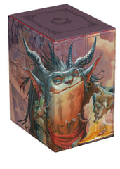 The Flip'n'Tray 133+ Xenoskin is a high-quality TCG deck box that offers premium card protection thanks to its resistant Xenoskin material, microfiber inner lining, and strong magnetic closure. The deck box has an integrated and removable accessory tray for dice that can be accessed independently and is printed in full color with officially licensed artworks from Magic: The Gathering’s upcoming set "Reality Fracture". The Flip’n’Tray 133+ Xenoskin is optimized to hold 133 doublesleeved or 160 single-sleeved