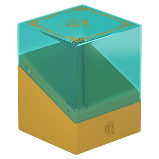 The Boulder 100+ is a durable and rigid deck box with a secure closure that can hold up to 100 double-sleeved or 120 single-sleeved cards in Ultimate Guard Sleeves. Both the completely transparent top of the Boulder and the solid bottom part are printed with officially licensed art from Magic: The Gathering's upcoming set "Lorwyn Eclipsed".