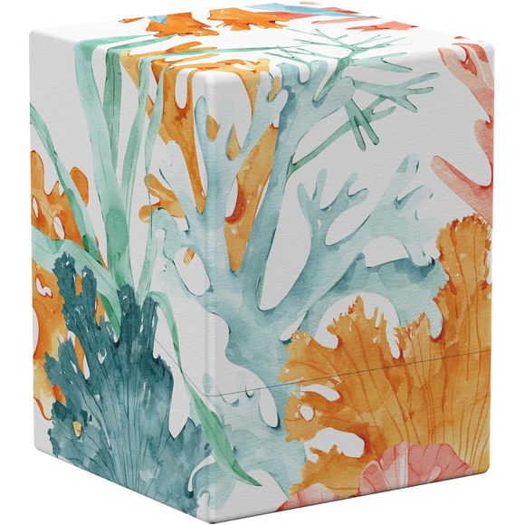 The RTE Boulder 100+ is a reliable deck box from our Return to Earth series with a durable and vibrant full color print. Made from 78% renewable raw materials and printed in Germany, the RTE Boulder 100+ from Ultimate Guard’s official Coral Places can hold up to 100 double-sleeved cards in Ultimate Guard sleeves*. In addition, the deck box’s packaging is made from 100% recycled material.