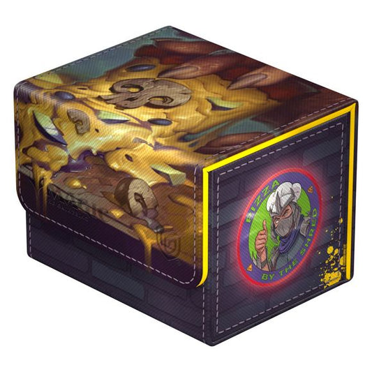 The Sidewinder 100+ Xenoskin is a high-quality TCG deck box that offers premium card protection thanks to its resistant Xenoskin material, microfiber inner lining, and strong magnetic closure, while still granting easy and convenient access to the deck inside. The deck boxes are printed in full color with officially licensed artworks from Magic: The Gathering | Teenage Mutant Ninja Turtles. The Sidewinder 100+ Xenoskin is optimized to hold 100 double-sleeved or 120 single-sleeved cards in Ultimate Guard sle