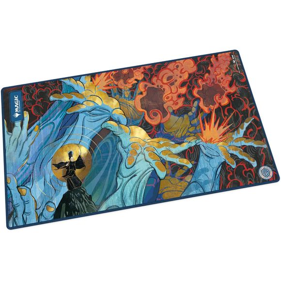 The 61x35cm Playmat protects cards and sleeves while playing and improves the gaming experience thanks to its anti-slip underside, while the stitched edges guarantee an even longer service life. The top side of the Playmat is printed with officially licensed artworks from Magic: The Gathering’s upcoming set "Secrets of Strixhaven".