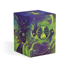 The Boulder 100+ is a durable and rigid deck box with a secure closure that can hold up to 100 double-sleeved or 120 single-sleeved cards in Ultimate Guard Sleeves. Return to Earth is made from 100% recycled packaging.