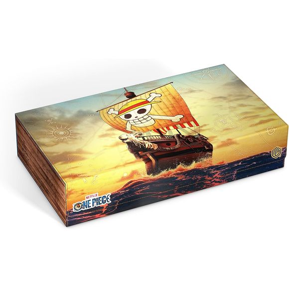 Ultimate Guard’s Omnihive 1000+ Xenoskin is the ultimate mass storage box for TCG cards, decks, and accessories from games like the ONE PIECE CARD GAME. Designed to hold multiple deck boxes and/or playmats simultaneously, it features two flexibly positionable magnetic dice trays over two compartments and offers premium protection thanks to its resistant Xenoskin material, microfiber inner lining, and strong magnetic closure with an additional ZnapClaw mechanism. With capacity for eight Sidewinder 100+ or si