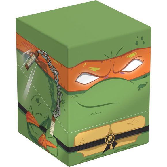 Ultimate Guard Squaroes represent the next generation of TCG accessories! Made from high-quality materials and 78% from renewable resources, the Squaroes offer an excellent level of card protection and, thanks to exclusive designs, limited editions and deck boxes with different degrees of rarity, become collector's items themselves. The Teenage Mutant Ninja Turtles™ Squaroes can hold up to 100 double-sleeved cards* from games like Magic: The Gathering, Pokémon, Lorcana, Flesh and Blood, Yu-Gi-Oh!, Riftbound