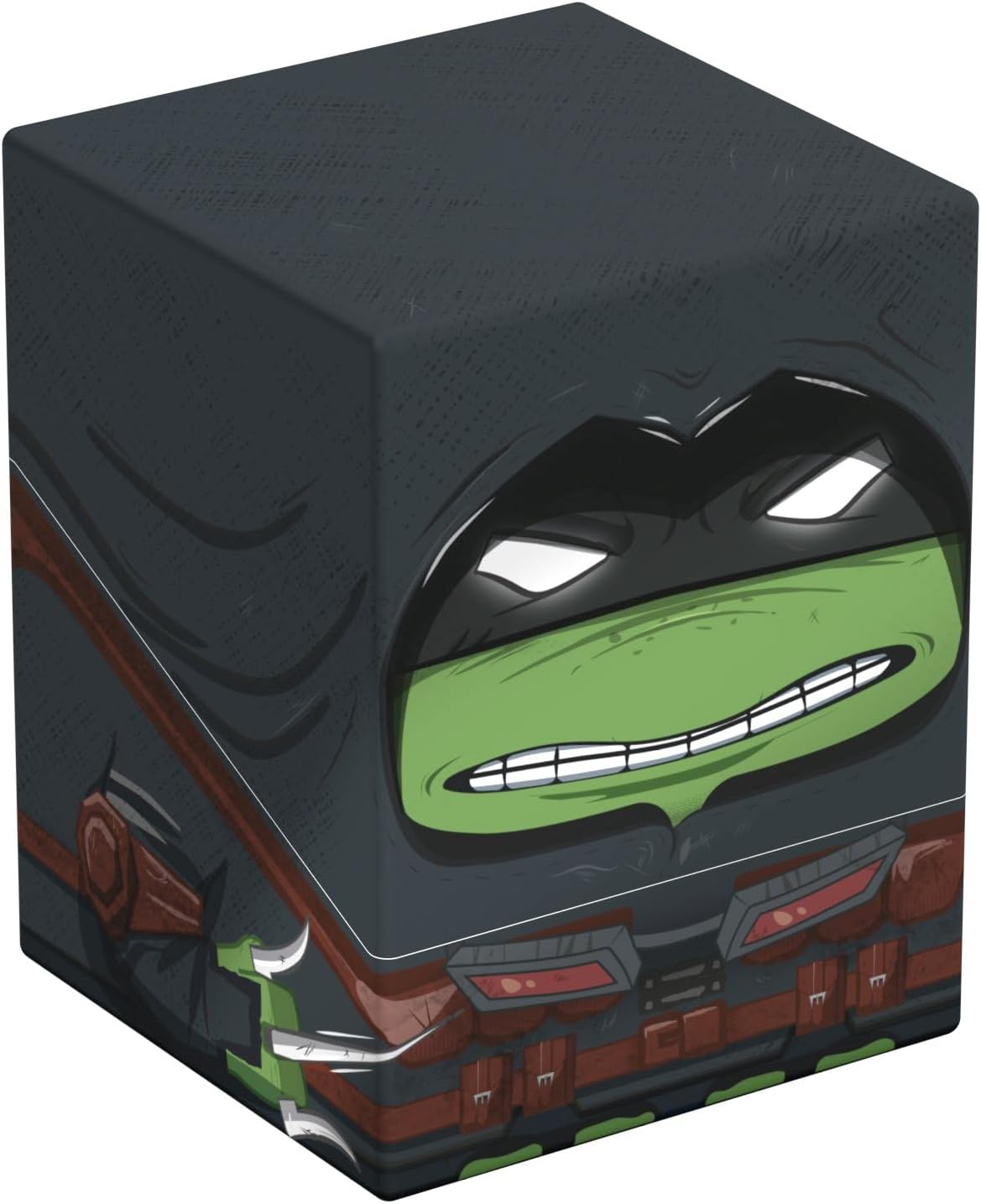 Ultimate Guard Squaroes represent the next generation of TCG accessories! Made from high-quality materials and 78% from renewable resources, the Squaroes offer an excellent level of card protection and, thanks to exclusive designs, limited editions and deck boxes with different degrees of rarity, become collector's items themselves. The Teenage Mutant Ninja Turtles™ Squaroes can hold up to 100 double-sleeved cards* from games like Magic: The Gathering, Pokémon, Lorcana, Flesh and Blood, Yu-Gi-Oh!, Riftbound