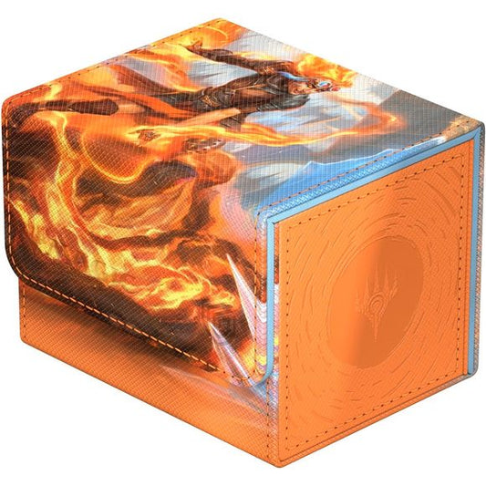 The Sidewinder 100+ Xenoskin is a high-quality TCG deck box that offers premium card protection thanks to its resistant Xenoskin material, microfiber inner lining, and strong magnetic closure, while still granting easy and convenient access to the deck inside. The deck boxes are printed in full color with officially licensed artworks from Magic: The Gathering's upcoming set "Reality Fracture". The Sidewinder 100+ Xenoskin is optimized to hold 100 double-sleeved or 120 single-sleeved cards in Ultimate Guard