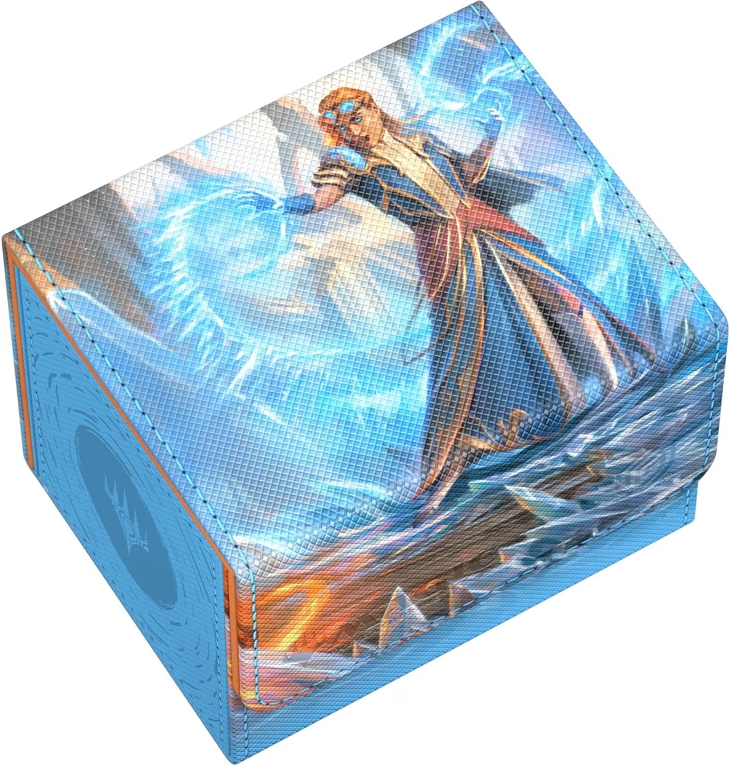 The Sidewinder 100+ Xenoskin is a high-quality TCG deck box that offers premium card protection thanks to its resistant Xenoskin material, microfiber inner lining, and strong magnetic closure, while still granting easy and convenient access to the deck inside. The deck boxes are printed in full color with officially licensed artworks from Magic: The Gathering's upcoming set "Reality Fracture". The Sidewinder 100+ Xenoskin is optimized to hold 100 double-sleeved or 120 single-sleeved cards in Ultimate Guard