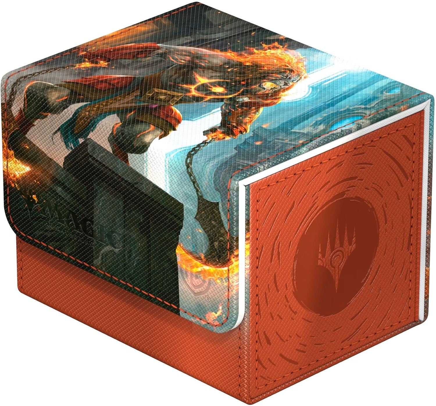 The Sidewinder 100+ Xenoskin is a high-quality TCG deck box that offers premium card protection thanks to its resistant Xenoskin material, microfiber inner lining, and strong magnetic closure, while still granting easy and convenient access to the deck inside. The deck boxes are printed in full color with officially licensed artworks from Magic: The Gathering's upcoming set "Reality Fracture". The Sidewinder 100+ Xenoskin is optimized to hold 100 double-sleeved or 120 single-sleeved cards in Ultimate Guard