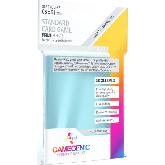 Gamegenic: Prime Sleeves Standard Card Game - Clear (50ct) | Galactic Toys & Collectibles