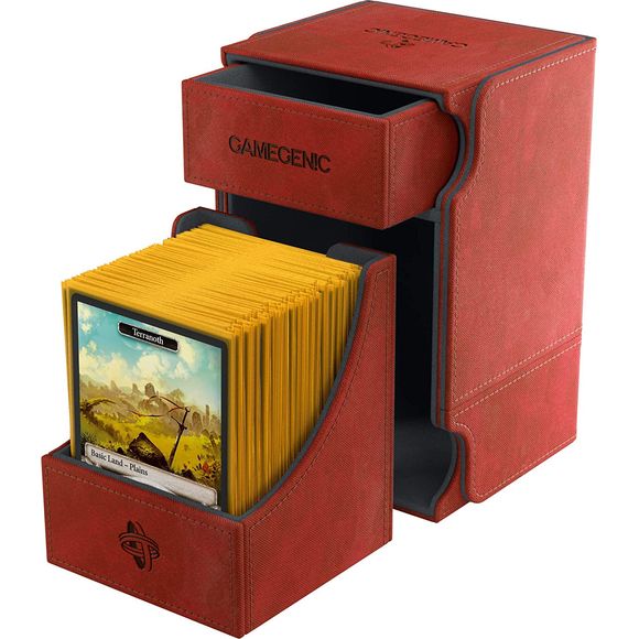 Gamegenic: Deck Box - Watchtower 100+ Convertible - Red | Galactic Toys & Collectibles
