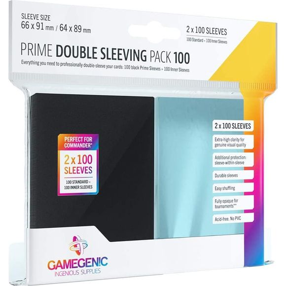 Gamegenic: Deck Protector - Prime Double Sleeving Pack (100ct) | Galactic Toys & Collectibles