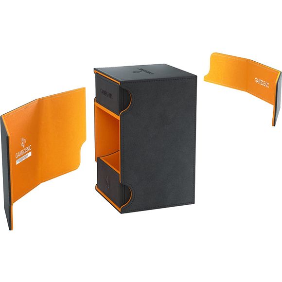 Gamegenic: Watchtower 100+ XL Convertible Deck Box (Black and Orange) | Galactic Toys & Collectibles