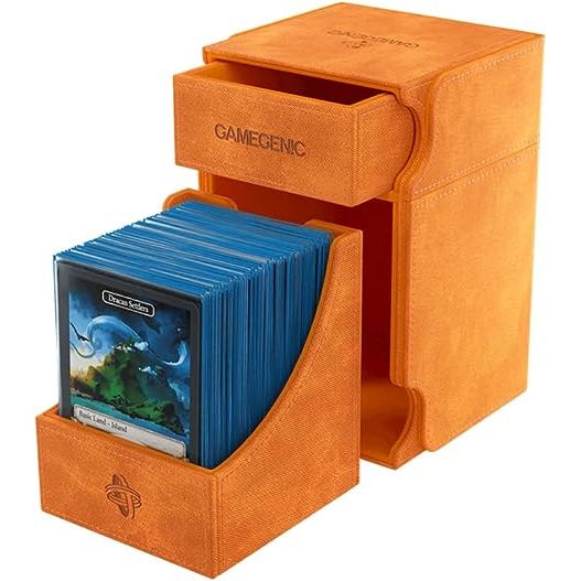 Gamegenic: Watchtower 100+ XL Convertible Deck Box (Orange) | Galactic Toys & Collectibles