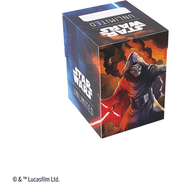 The budget-friendly way to carry your cards and accessories for Star Wars™: Unlimited!
The Soft Crate is the durable all-in-one solution for Star Wars™: Unlimited players. This full-color printed deck box is packed with ingenious features. It protects a full double-sleeved deck of 60 cards and includes an innovative token box! This token box has a smart click-lock mechanism to keep all tokens safely stored. Once opened, the lid stays upright for convenient access. The Soft Crate is available in 5 amazing de