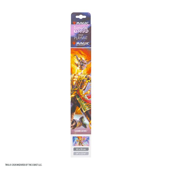 These premium-quality, full-color printed and officially licensed Prime Playmats are an essential accessory for every dedicated gamer. Each playmat captures the game’s immersive atmosphere and brings it straight to your tabletop. With 2mm soft cushioning, it protects your
cards from rough or dirty surfaces while offering a smooth and comfortable play experience. The ultrafine fabric surface ensures seamless card movement, while the anti-slip backing keeps the mat firmly in place during gameplay. Each playma