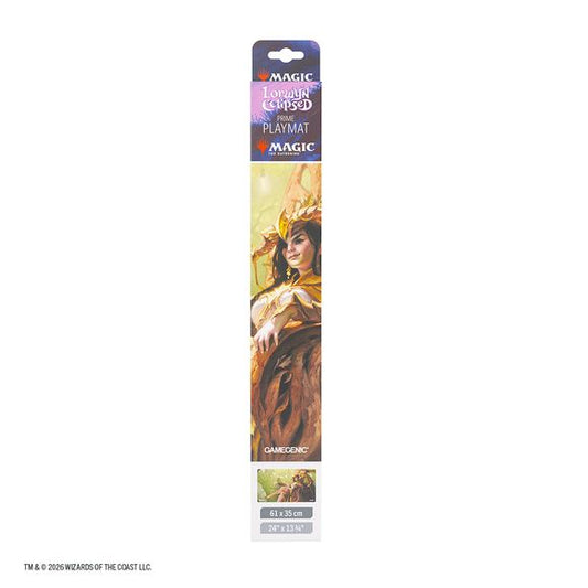 These premium-quality, full-color printed and officially licensed Prime Playmats are an essential accessory for every dedicated gamer. Each playmat captures the game’s immersive atmosphere and brings it straight to your tabletop. With 2mm soft cushioning, it protects your
cards from rough or dirty surfaces while offering a smooth and comfortable play experience. The ultrafine fabric surface ensures seamless card movement, while the anti-slip backing keeps the mat firmly in place during gameplay. Each playma