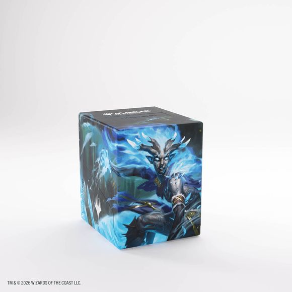 Instantly identify your deck: Meet the Bastion 100+ XL - Art Edition! The market's only rock-solid deck box featuring a rear clear window that lets you show off your top card or Commander without opening it. Truly one of a kind. An exclusive innovation that puts the Bastion 100+ XL in a category of its own. Covered in officially licensed artwork from the game, this rock-solid deck box will keep 100+ double-sleeved cards securely stored.