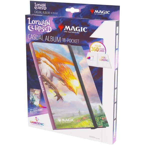 The officially licensed Casual Album 18-Pocket is a great way to collect and organize your valuable cards. The outside AND inside of the Casual Album 18-Pocket showcase a vibrant, high-quality print of officially licensed artwork from the game. It holds 20 pages with 18 side-loading pockets each, for a total capacity of 360 cards (even double-sleeved). Black pages and strap complete the overall classy look. The extra-wide elastic strap with reinforced stitching safely closes the album.