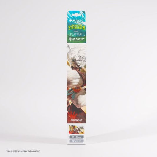 These premium-quality, full-color printed and officially licensed Prime Playmats are an essential accessory for every dedicated gamer. Each playmat captures the game’s immersive atmosphere and brings it straight to your tabletop. With 2mm soft cushioning, it protects your
cards from rough or dirty surfaces while offering a smooth and comfortable play experience. The ultrafine fabric surface ensures seamless card movement, while the anti-slip backing keeps the mat firmly in place during gameplay. Each playma