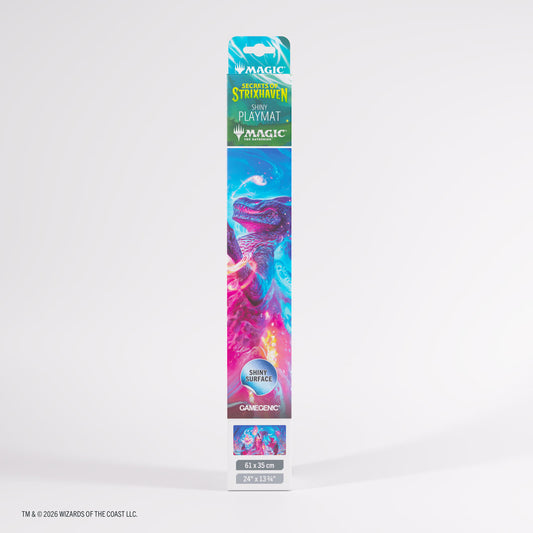 Premium-quality, full-color printed and officially licensed Shiny Playmats are an essential accessory for every dedicated gamer. Each playmat captures the immersive atmosphere of the game and brings it straight to your tabletop. With 2mm soft cushioning, it protects your cards from rough or dirty surfaces while providing a smooth and comfortable play experience. Innovation: These playmats feature an ultrafine shiny surface treatment that enhances the premium feel without compromising — and even improving —