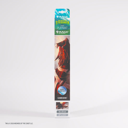 Premium-quality, full-color printed and officially licensed Shiny Playmats are an essential accessory for every dedicated gamer. Each playmat captures the immersive atmosphere of the game and brings it straight to your tabletop. With 2mm soft cushioning, it protects your cards from rough or dirty surfaces while providing a smooth and comfortable play experience. Innovation: These playmats feature an ultrafine shiny surface treatment that enhances the premium feel without compromising — and even improving —