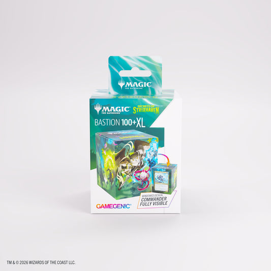 Instantly identify your deck: Meet the Bastion 100+ XL – Art Edition! The market’s only rock-solid deck box featuring a rear clear window that lets you show off your top card or Commander without opening it. Truly one of a kind. An exclusive innovation that puts the Bastion 100+ XL in a category of its own. Covered in officially licensed artwork from the game, this rock-solid deck box will keep 100+ double-sleeved cards securely stored.