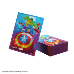 Gamegenic MTG Marvel Super Heroes Premium Art Sleeves - Captain America, Team Leader