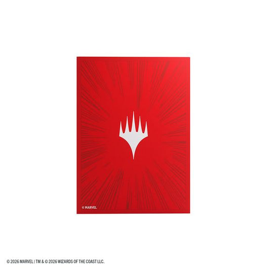 Gamegenic MTG Marvel Super Heroes Premium Double Sleeving Pack 100 Comic Burst Red