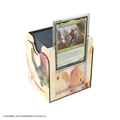 DISPLAY YOUR COMMANDER CARD: Built-in Slide Card Case lets you showcase your top card or Commander without opening the deck box for quick deck identification.

HOLDS 100+ DOUBLE-SLEEVED CARDS: Designed to store 100 double-sleeved cards even with extra thick inner sleeves, with additional space for tokens.

DETACHABLE UV-PROTECTED CARD CASE: Slide Card Case protects your card from UV exposure and detaches for use during gameplay while keeping it safe.

CONVERTIBLE MAGNETIC DESIGN: Removable lid clips securel