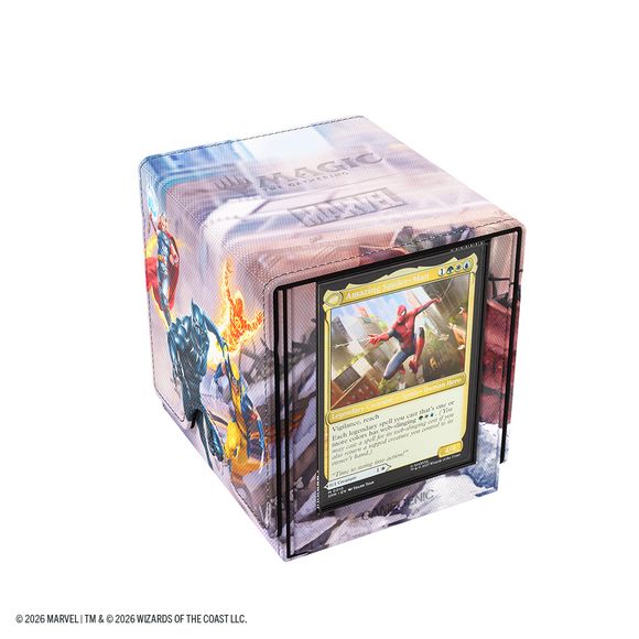 DISPLAY YOUR COMMANDER CARD: Integrated Slide Card Case lets you showcase your Commander or top card without opening the deck box while keeping it UV-protected.

HOLDS 100+ DOUBLE-SLEEVED CARDS: Designed to store 100 double-sleeved cards even with extra thick inner sleeves, with additional space for tokens or sideboard cards.

HIDDEN ACCESSORY DRAWER: Built-in drawer provides extra storage for tokens, dice, counters, and other tabletop accessories.

SIDELOADING CARD STORAGE: Horizontal sideloading design ke