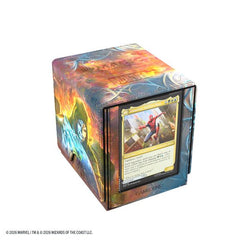 DISPLAY YOUR COMMANDER CARD: Integrated Slide Card Case lets you showcase your Commander or top card without opening the deck box while keeping it UV-protected.

HOLDS 100+ DOUBLE-SLEEVED CARDS: Designed to store 100 double-sleeved cards even with extra thick inner sleeves, with additional space for tokens or sideboard cards.

HIDDEN ACCESSORY DRAWER: Built-in drawer provides extra storage for tokens, dice, counters, and other tabletop accessories.

SIDELOADING CARD STORAGE: Horizontal sideloading design ke