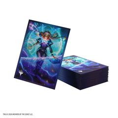 Protect your deck with Magic: The Gathering Reality Fracture Premium Art Sleeves featuring Entrust the Spark. These officially licensed MTG card sleeves include 105 sleeves with vibrant full-color artwork and a textured matte back for a comfortable grip and smooth shuffling. The clear front keeps card faces easy to view while providing reliable protection during play and storage. Ideal for Commander, Standard, and other Magic formats, these premium sleeves come in plastic-free full-art packaging with a retr