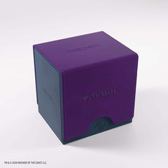 Protect and organize your Commander deck with the Magic: The Gathering Reality Fracture Sidekick PRO 100+ XL featuring Theorix. This premium MTG deck box holds 100+ double-sleeved cards, including cards in extra-thick inner sleeves, with additional room for tokens or a sideboard. A removable UV-protected Slide Card Case displays your Commander while keeping it protected. The hidden drawer stores dice and tokens, while Gamegenic’s convertible cover attaches to the bottom for compact storage and easy card acc