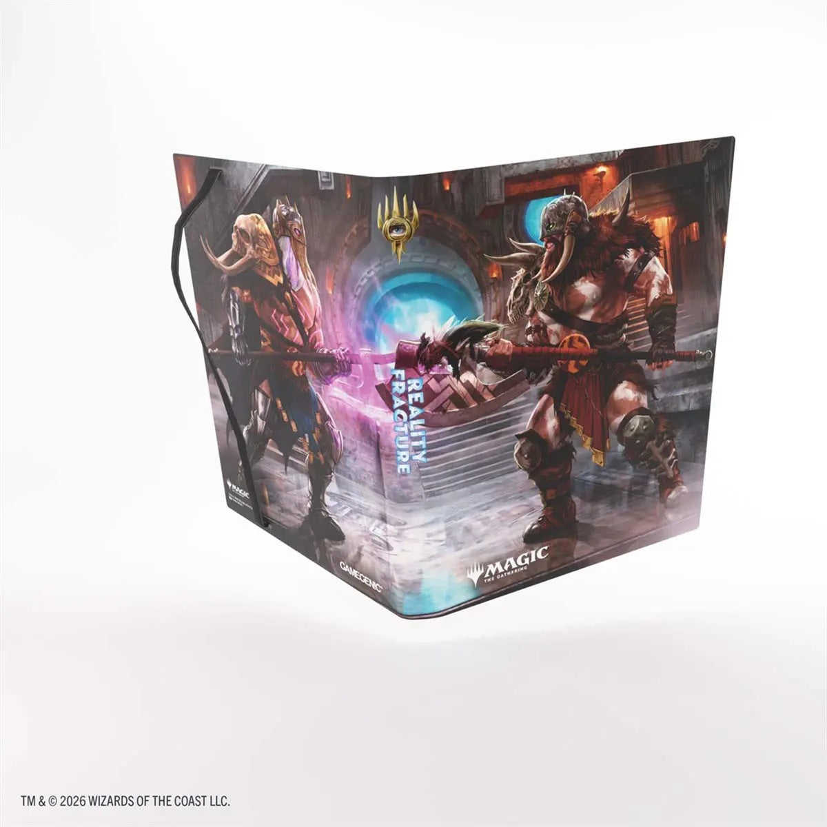 Protect and organize your Magic: The Gathering collection with the Reality Fracture Casual Album 18-Pocket featuring Garruk of the Veil/Garruk Uncursed. This officially licensed MTG card binder includes 20 pages with 18 side-loading pockets per page, holding up to 360 standard-size trading cards, including double-sleeved cards. Vibrant Magic: The Gathering artwork appears on both the inside and outside covers, while black interior pages create a clean display. A wide reinforced elastic strap keeps the album