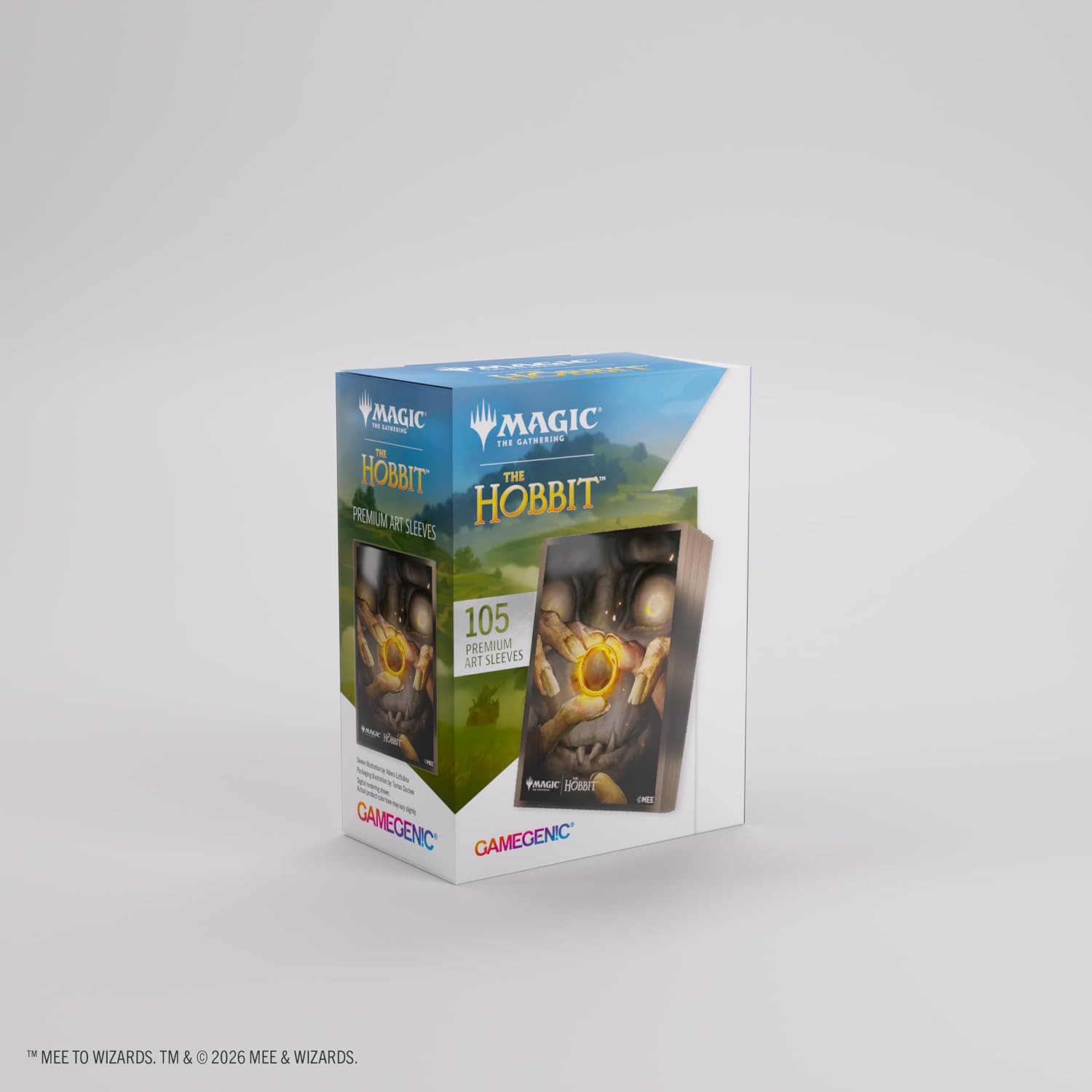 These premium-quality, full-color printed Art Sleeves with textured finish are a must-have for every fan of the game. The matte back and clear front provide an exceptional tactile feel and an incredibly smooth shuffle experience. Each pack includes 105 sleeves and comes in fully plastic-free full-art packaging with a retractable hanger.