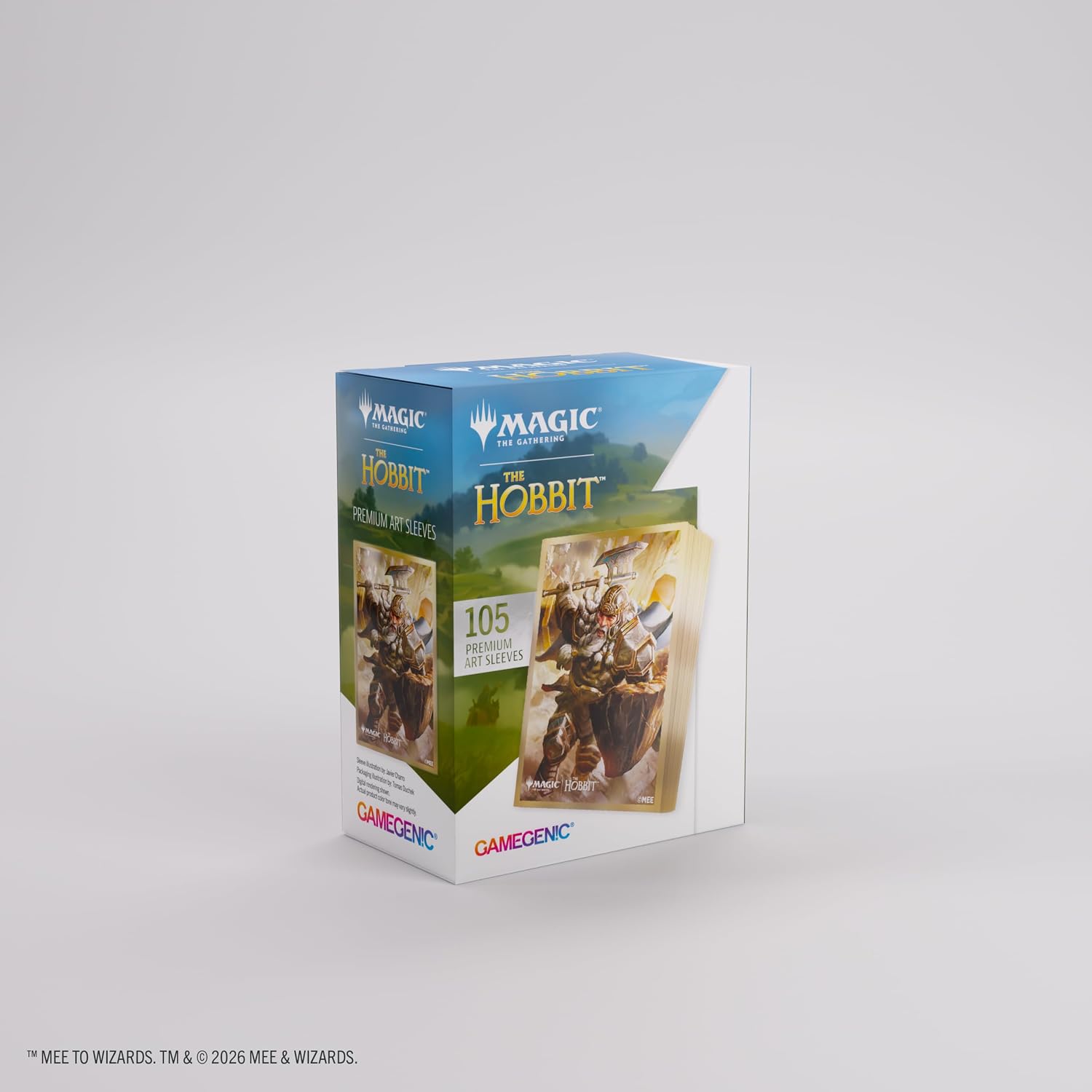 These premium-quality, full-color printed Art Sleeves with textured finish are a must-have for every fan of the game. The matte back and clear front provide an exceptional tactile feel and an incredibly smooth shuffle experience. Each pack includes 105 sleeves and comes in fully plastic-free full-art packaging with a retractable hanger.