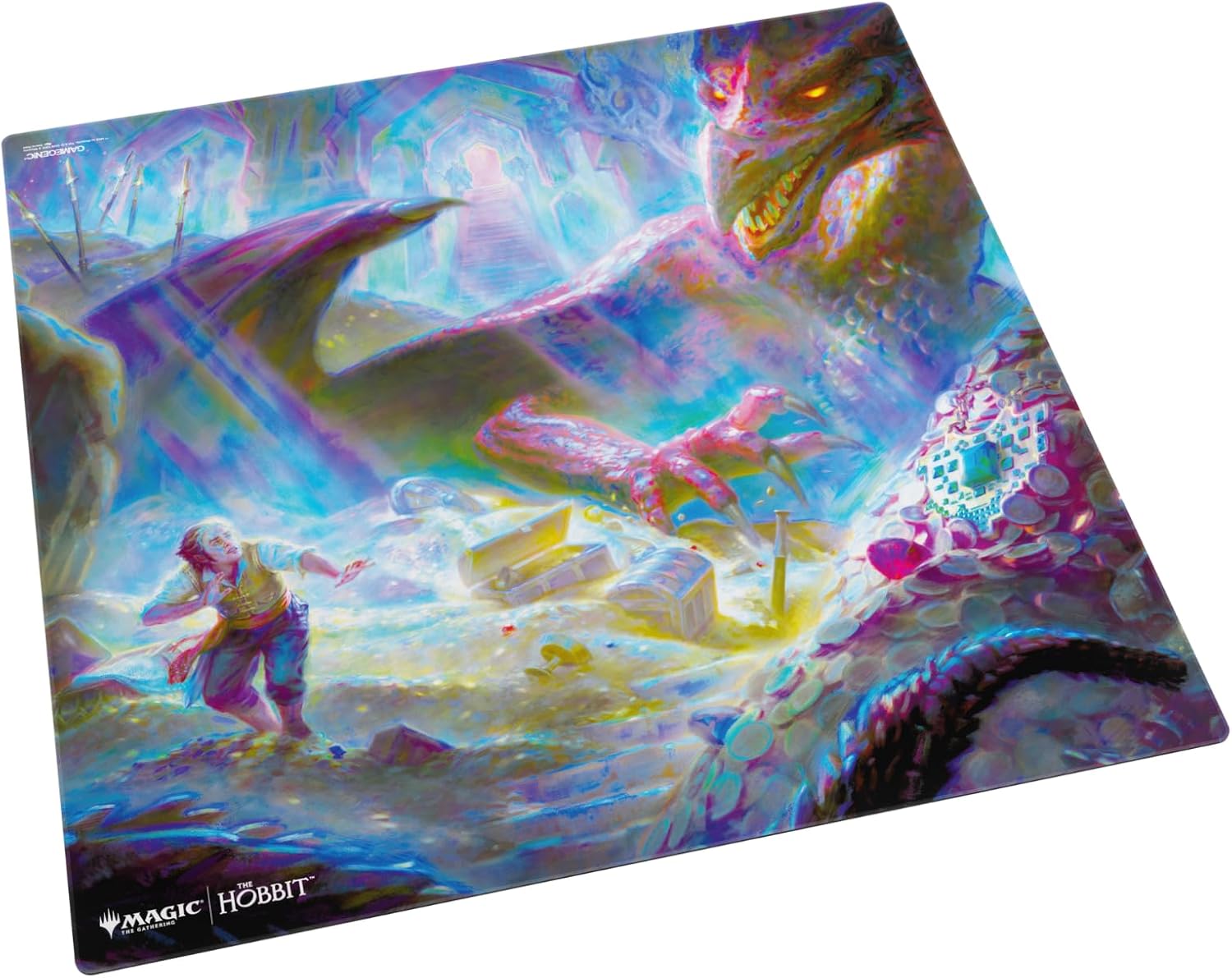 This extra-large premium quality, full color printed, and officially licensed Prime 2-Player Playmat is a perfect accessory for every fan of the game!
The premium 2-player playmat features soft cushioning, flat stitching, and an ultra-fine surface for smooth gameplay. Its non-slip backing and extra-large format provide ample space for cards and accessories, allowing two players to play head-to-head. The Prime 2-Player Playmat is perfect for all passionate Magic: The Gathering fans.