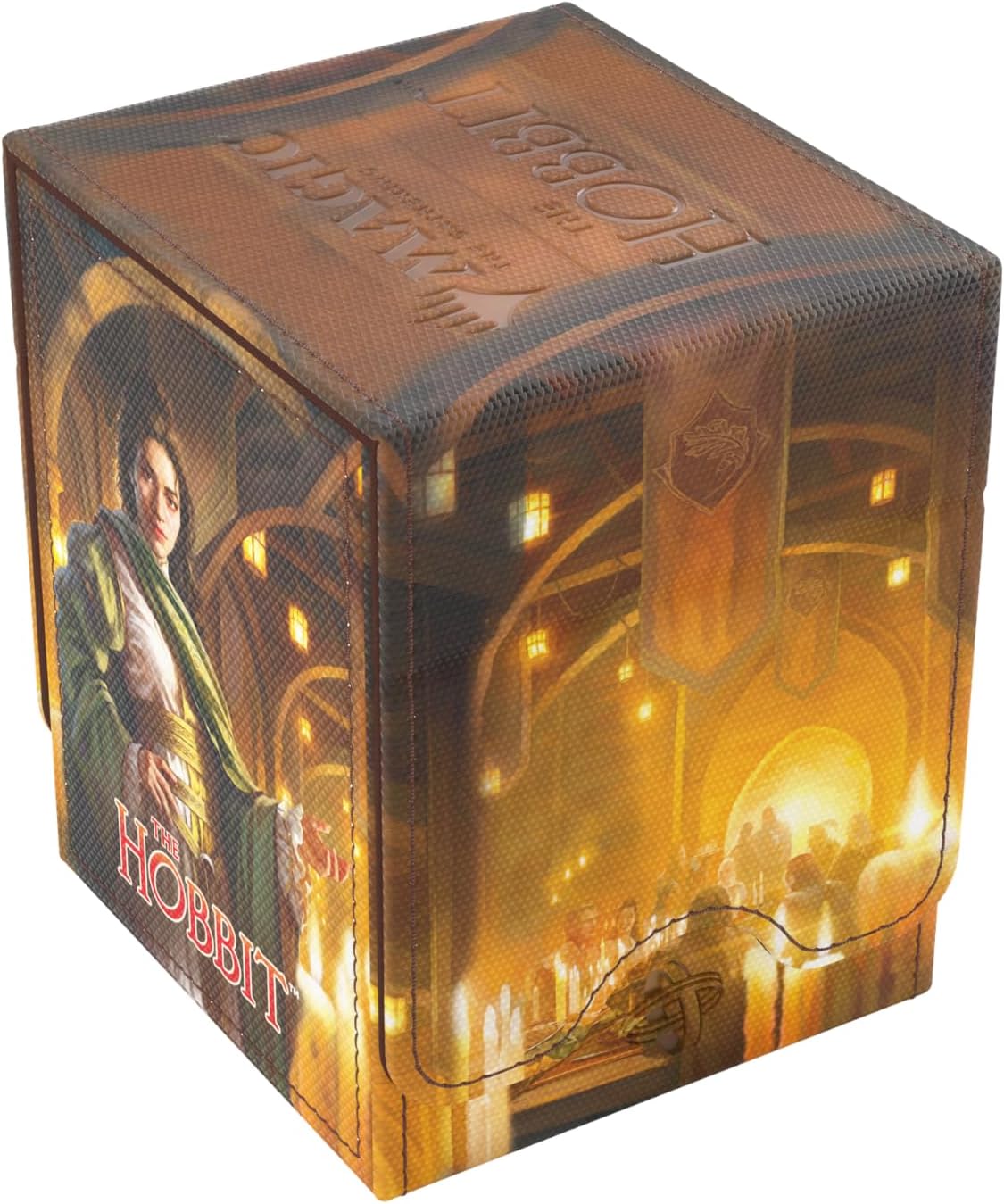 The Squire PLUS 100+ XL is a premium deck box featuring officially licensed artwork from the game, showcased on a full-color printed Armorfyber surface with high visual impact. It offers a clear innovation: display your Top Card or Commander without opening the box. The included Slide Card Case keeps your card UV-protected, easily visible for deck recognition, and can be detached for use during gameplay - keeping your card protected at all times. The box holds 100 double-sleeved cards, even with extra thick