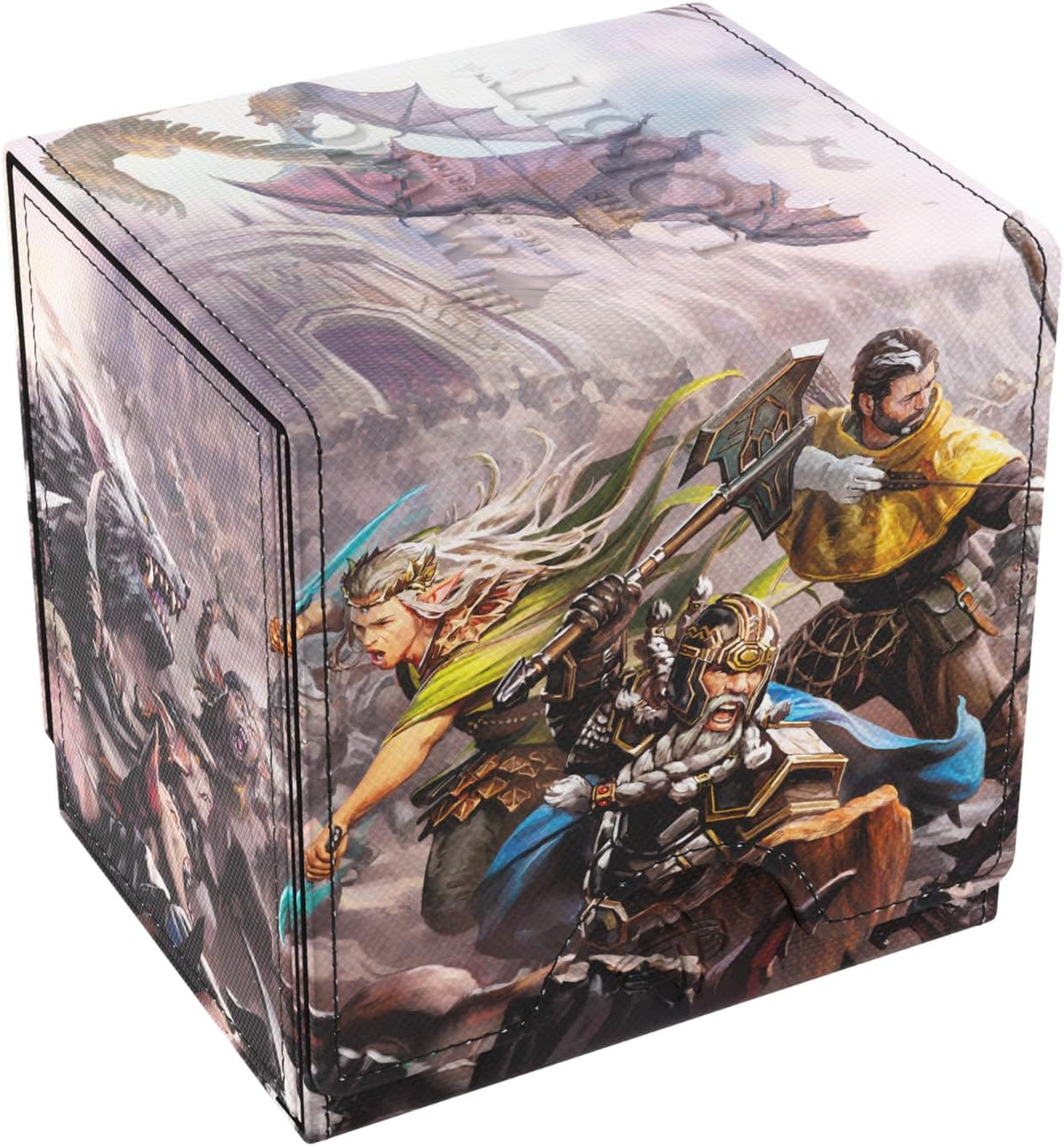 The Sidekick PRO 100+ XL is a premium deck box featuring officially licensed artwork in 2 designs from the game.


Designed for functionality and style, it holds 100+ double-sleeved cards in a sideloading position, with additional space for tokens and a UV-protected Slide Card Case at the front. The Slide Card Case is seamlessly integrated into the front of the box and can be removed for use during gameplay, allowing players to display their Commander card while keeping it fully protected at all times.



A