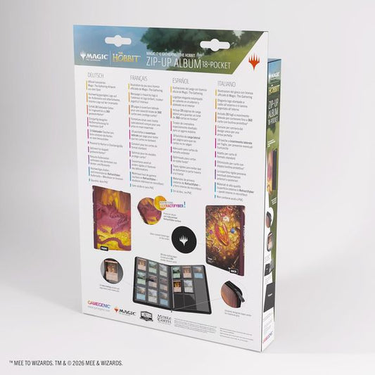Gamegenic MTG The Hobbit Zip-Up Album 18-Pocket Binder - Smaug's MOX Amber
