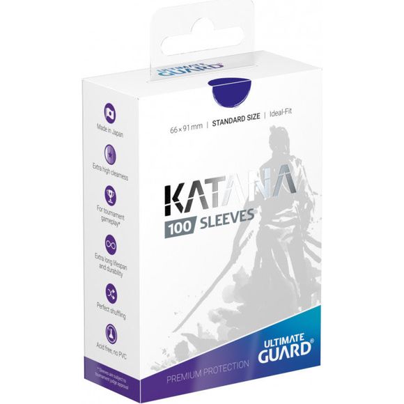 Ultimate Guard Katana Sleeves (100ct) Standar Size - Blue | Galactic Toys & Collectibles