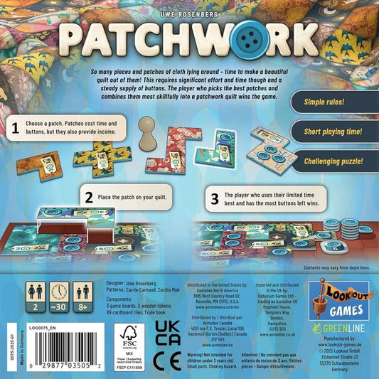 Lookout Games Patchwork Revised Edition Board Game