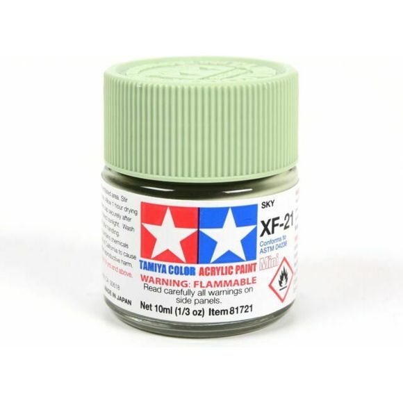 Tamiya 81721 XF-21 Sky Acrylic Paint 10ml | Galactic Toys & Collectibles