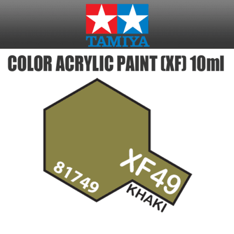 Tamiya 81749 XF-49 Khaki Acrylic Paint 10ml | Galactic Toys & Collectibles