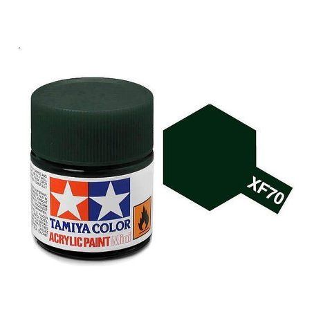 Tamiya 81770 XF-70 Flat Dark Green 2 Acrylic Paint 10ml | Galactic Toys & Collectibles